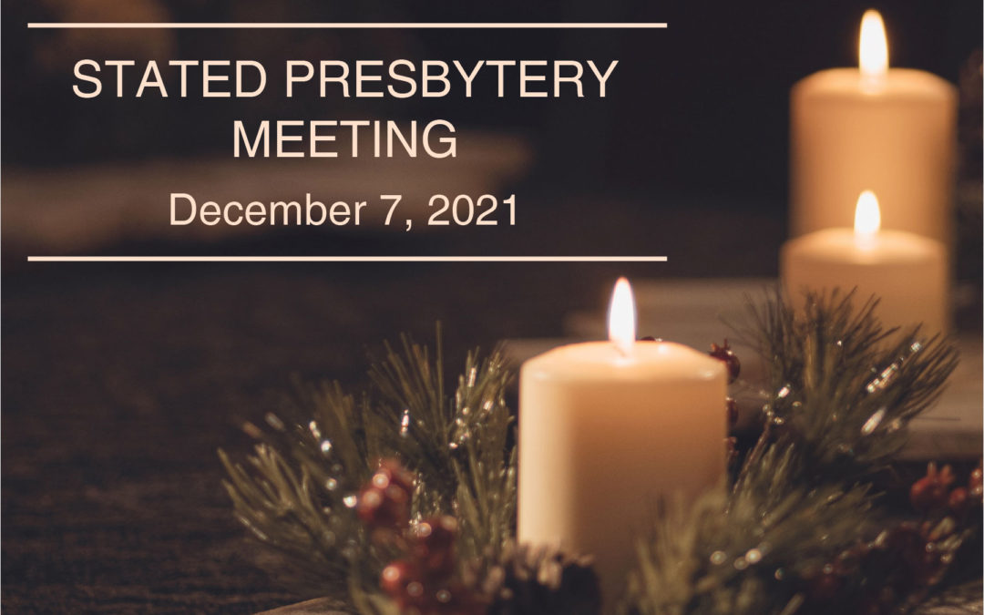 NOTE: Key dates in preparation for 12/7 Stated Meeting