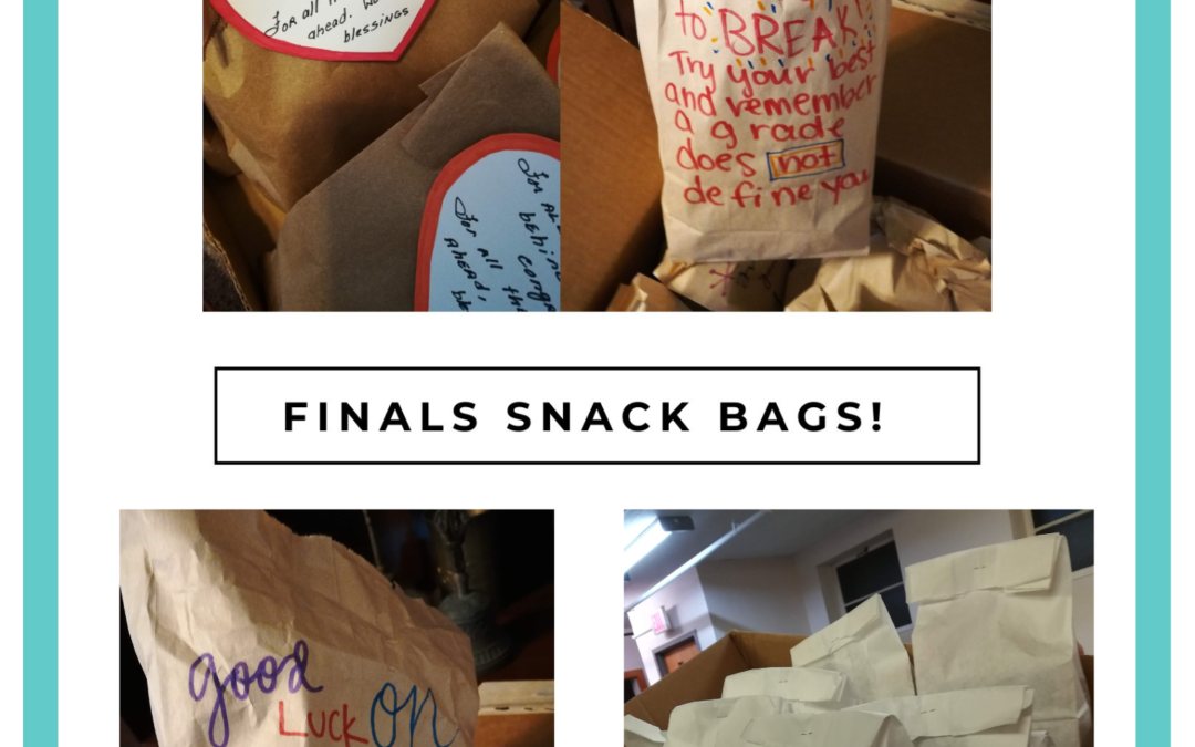 DONATE: Items to help UCCF pack “finals” snack bags