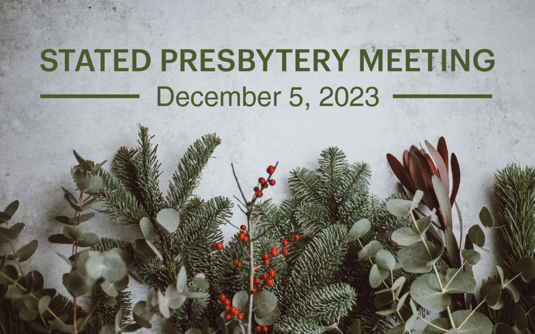 Reminders for December 5, 2023 Stated Meeting